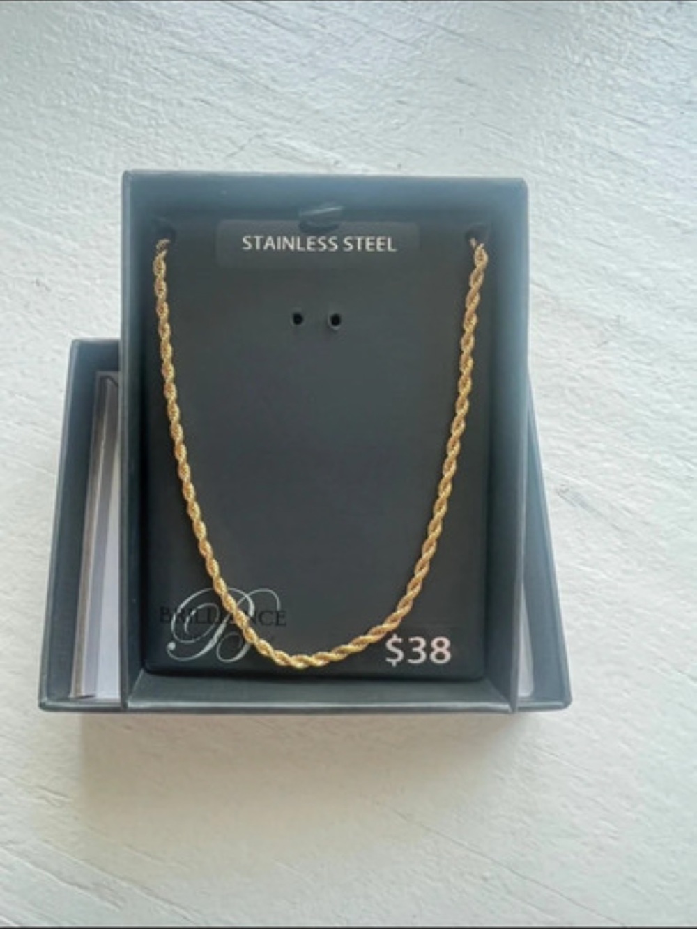 3/$25 Brilliance Fine Jewelry Yellow Gold Plated Stainless Steel 22” Chain